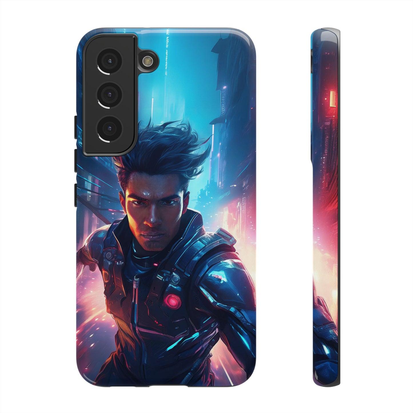 Futuristic Cyberpunk Male Cell Phone Case 017