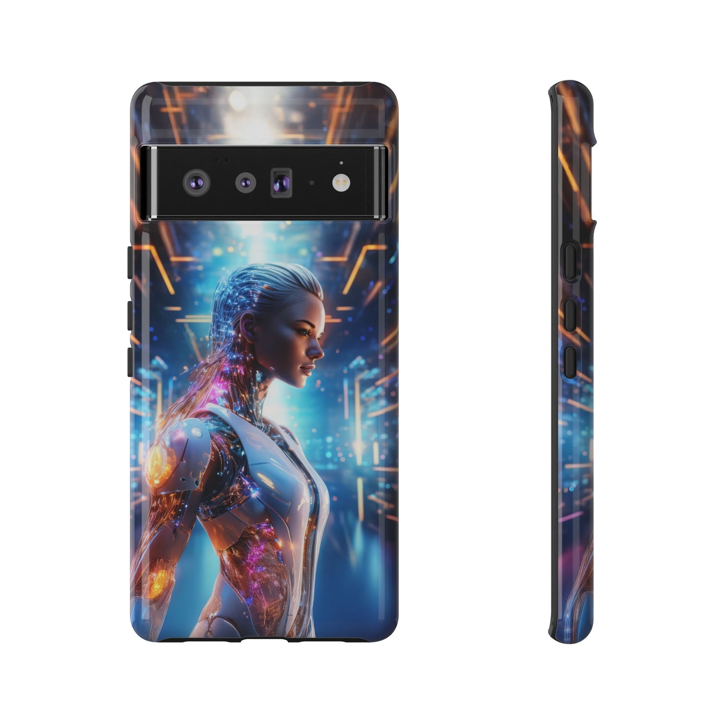 Futuristic Human Android Hybrid Cell Phone Case 008