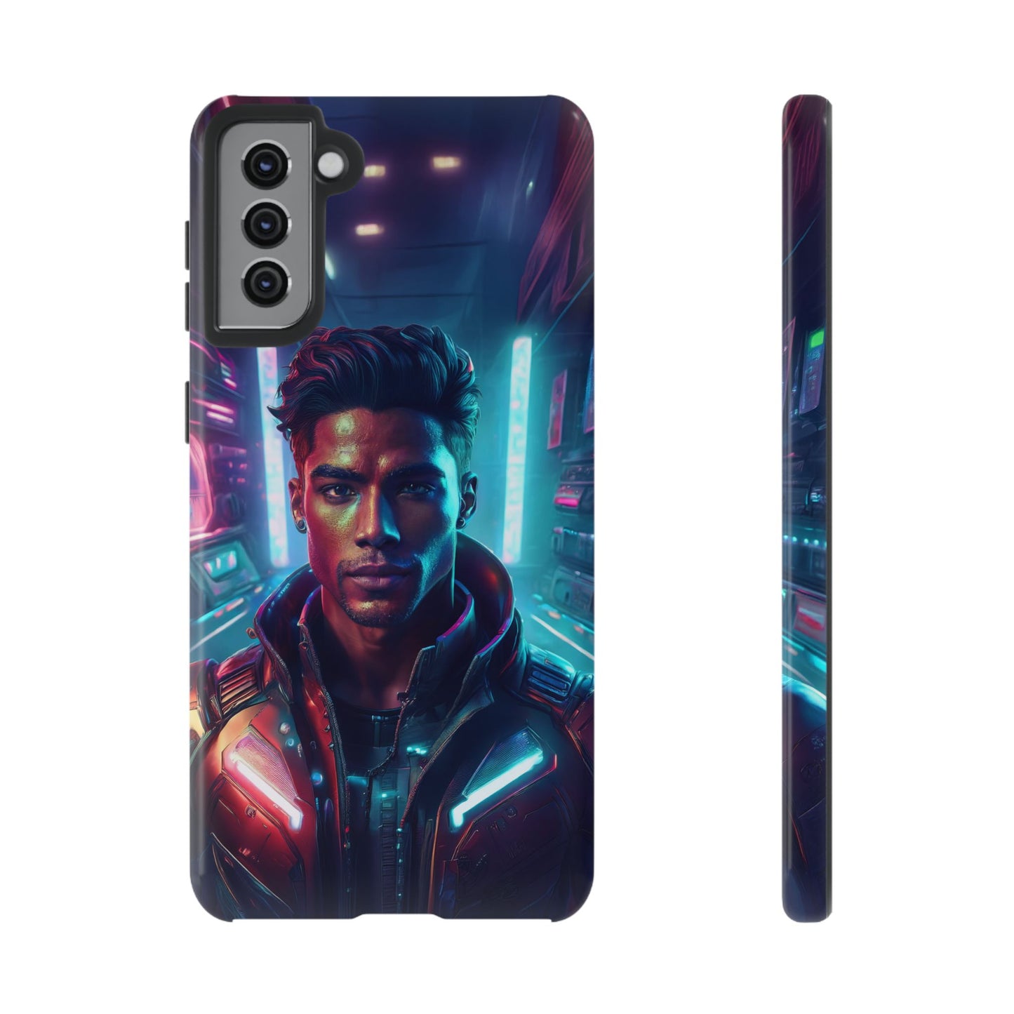 Futuristic Cyberpunk Male Cell Phone Case 007