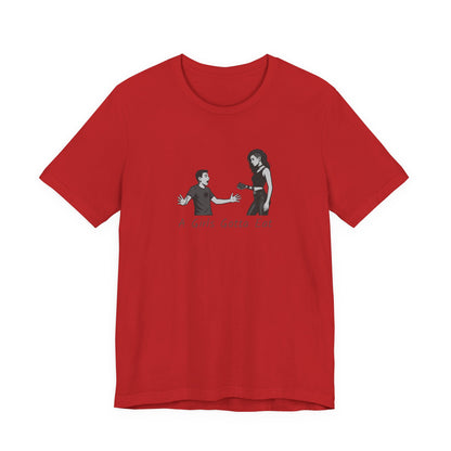 A Girl’s Gotta Eat Shirt – Dark Theme Heartbreaker Tee Featuring a No-Nonsense Queen with Zero Regrets. Unisex Jersey Short Sleeve Tee