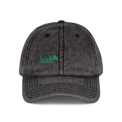Irish Vintage Hat – Green Shamrock Hat with Script Embroidery for St. Patrick’s Day and Irish Pride