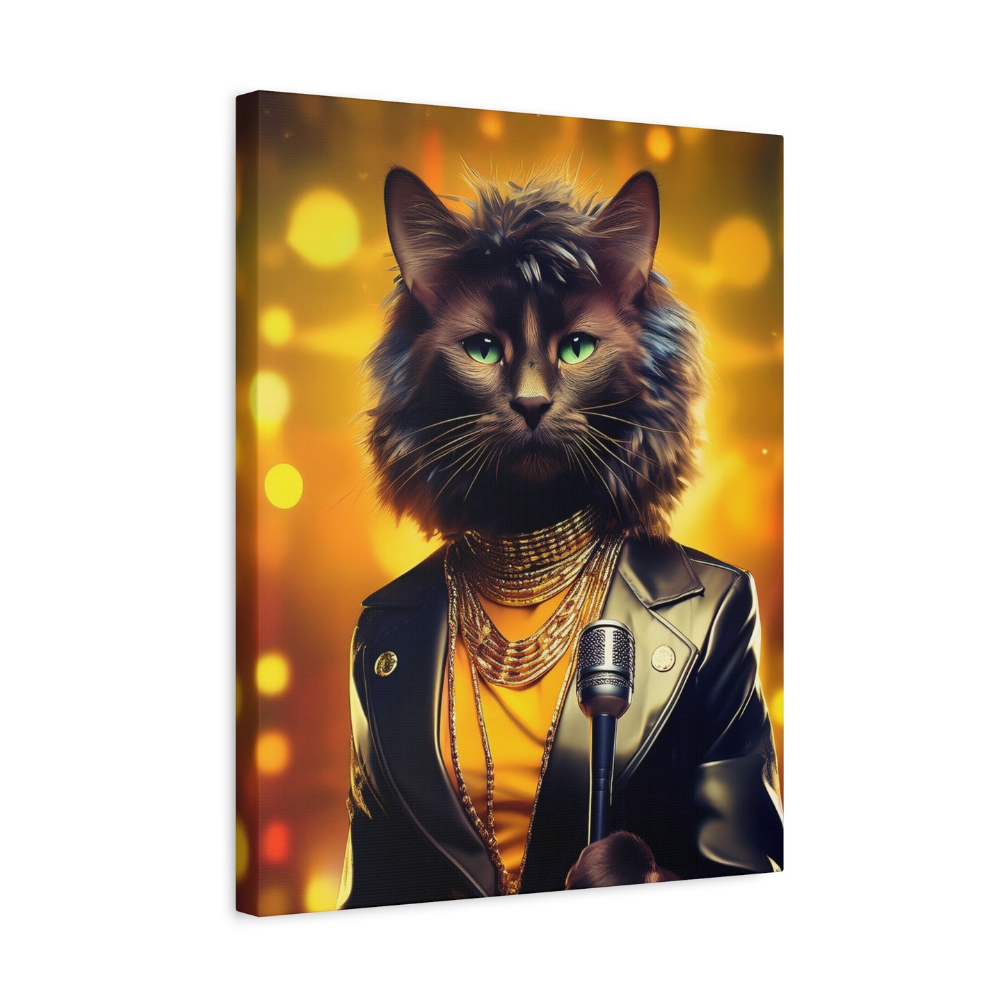 Purr-fectly Cool Lounge Cat Canvas Art | Stretched Matte Wall Decor 001