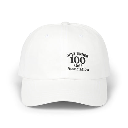 Just Under 100 Golf Classic Dad Hat – Embroidered Funny Golf Hat for Weekend Golfers and Casual Fairway Vibes. Black Letters