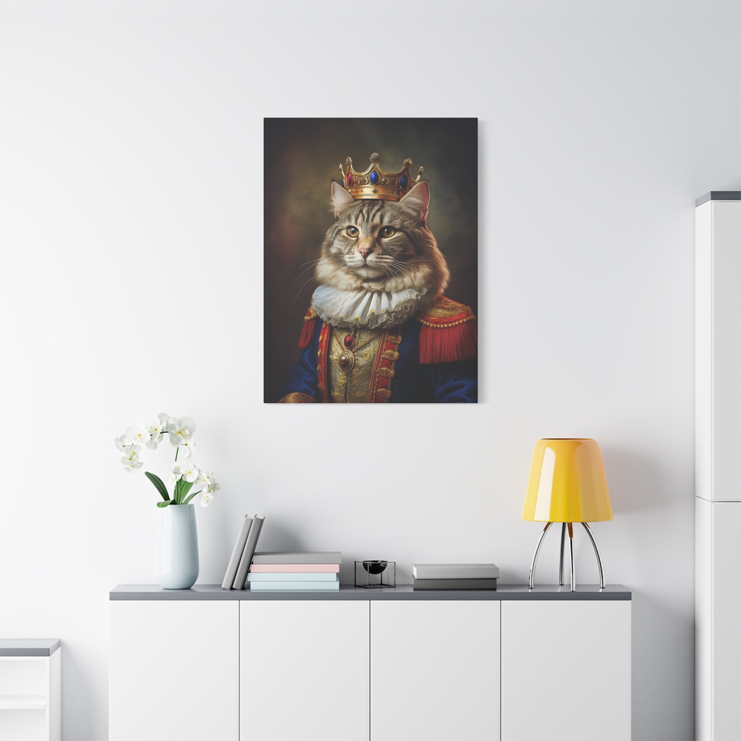 His Royal Meowjesty Canvas Art | Stretched Matte Wall Decor 003