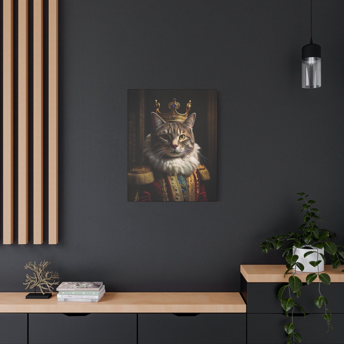 His Royal Meowjesty Canvas Art | Stretched Matte Wall Decor 001