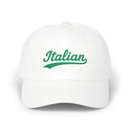 Italian Embroidered Classic Dad Hat – Script Baseball Hat for Italian Pride, Heritage, and Big Sauce Energy