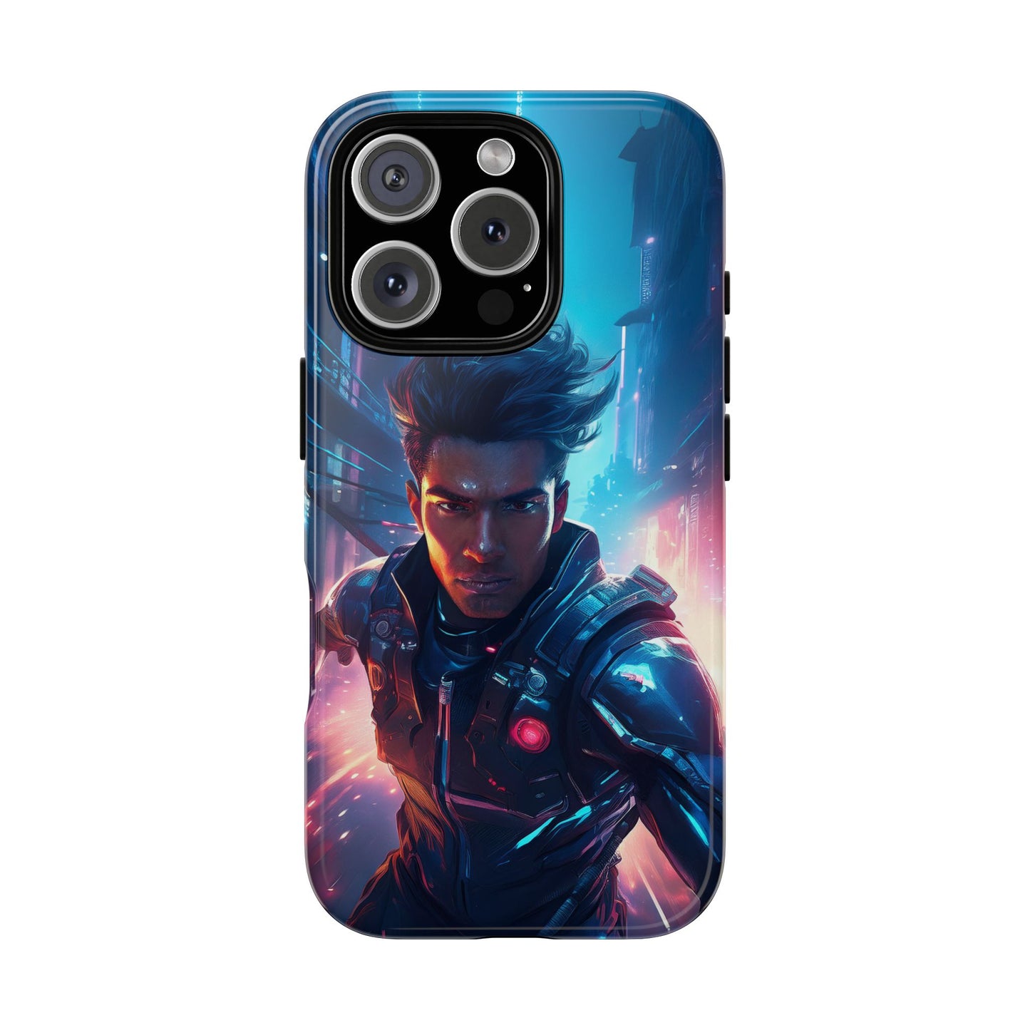 Futuristic Cyberpunk Male Cell Phone Case 017