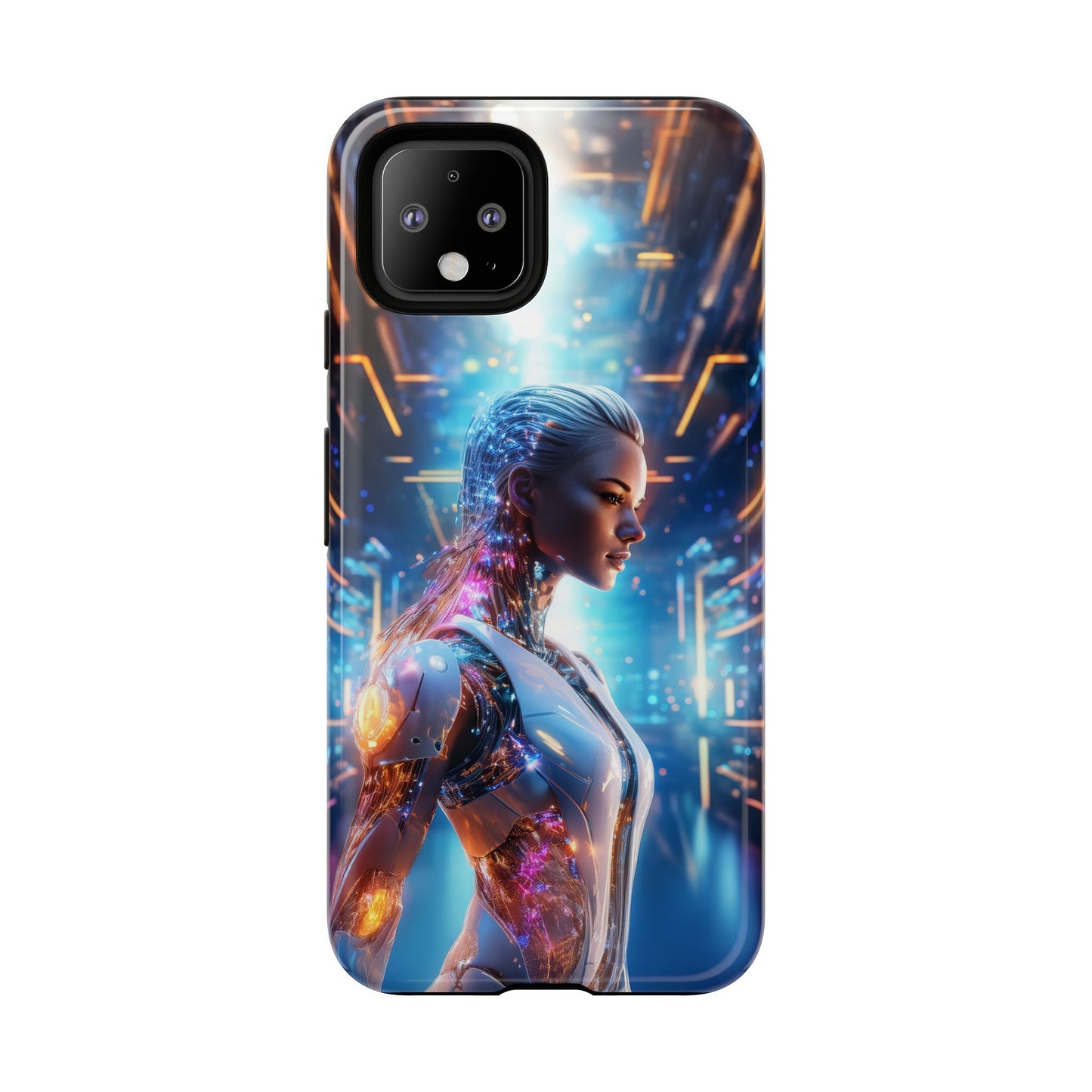 Futuristic Human Android Hybrid Cell Phone Case 008