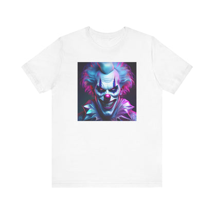 Scary Clown Halloween Shirt – Creepy Evil Clown Face Graphic Tee for Horror Fans. Unisex Jersey Short Sleeve Tee