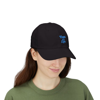 Naps Are Life Embroidered Classic Dad Hat – Cozy Comfort Hat for Nap Lovers, Rest Day Mood, and Chill Style. Blue Letters