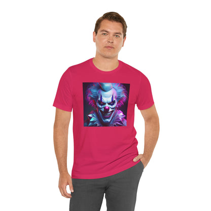 Scary Clown Halloween Shirt – Creepy Evil Clown Face Graphic Tee for Horror Fans. Unisex Jersey Short Sleeve Tee