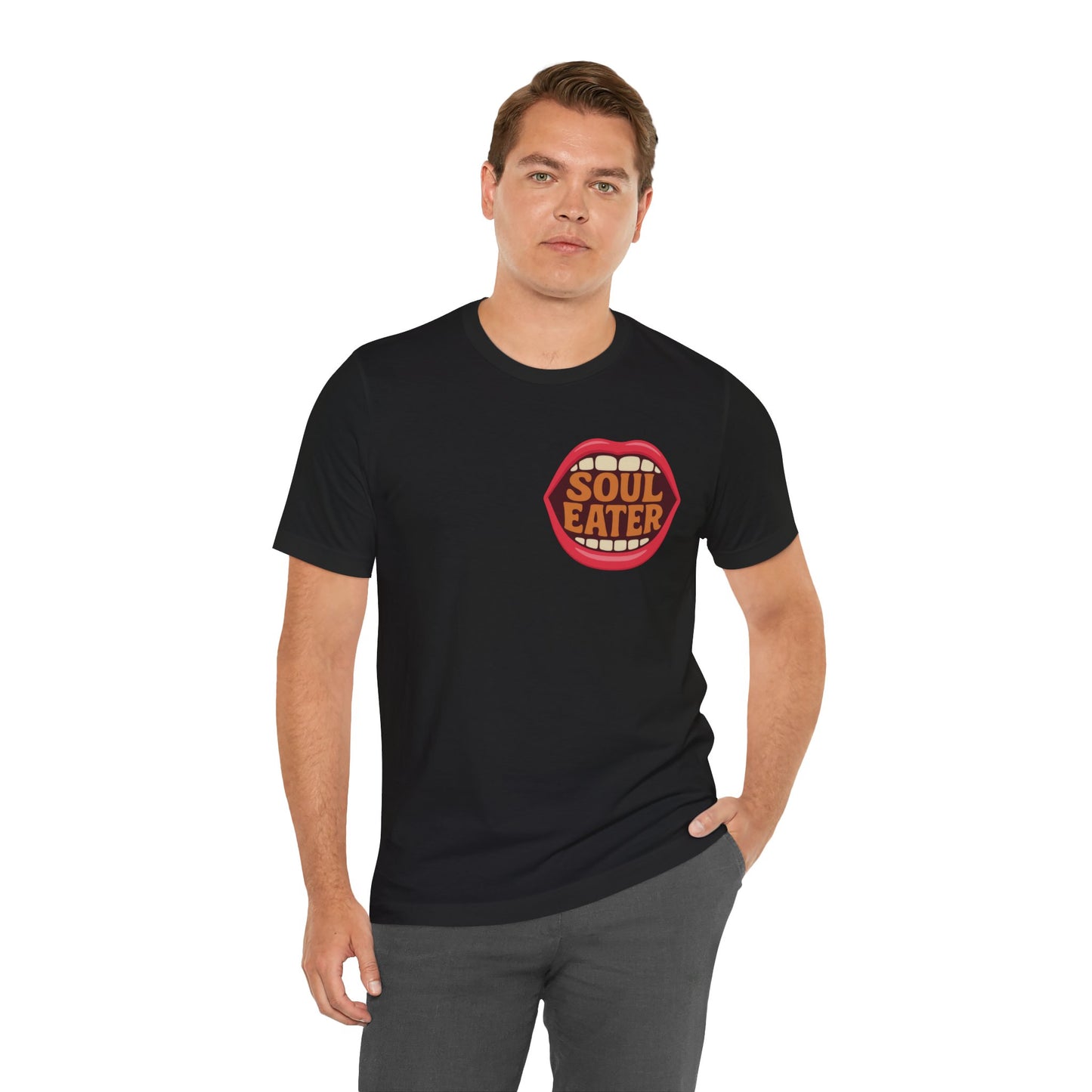 Colorful Design Soul Eater Shirt – Bold Funny Tee for Women Who Break Hearts and Don’t Apologize. Unisex Jersey Short Sleeve Tee