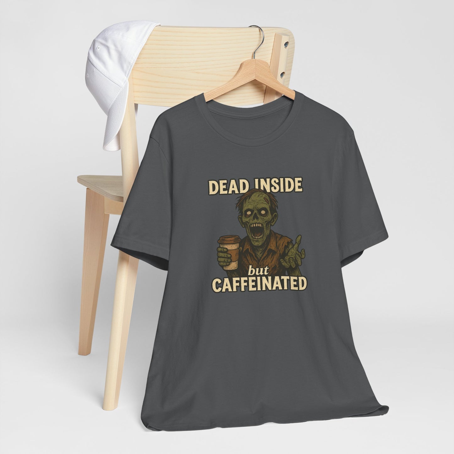 Dead Inside But Caffeinated Halloween Shirt – Funny Zombie Coffee Tee for Tired Souls