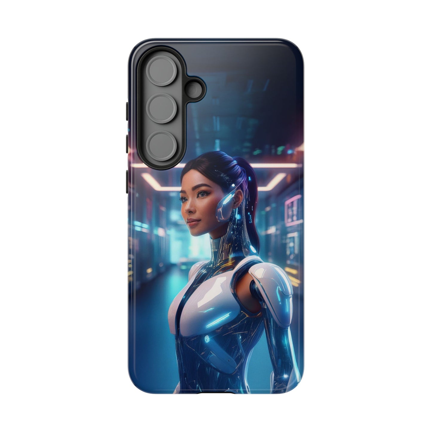 Futuristic Human Android Hybrid Cell Phone Case 005