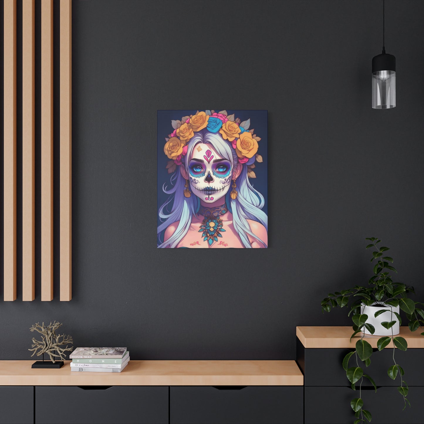 Dia de los Muertos Canvas Art | Day of the Dead - Stretched Matte Wall Decor 014