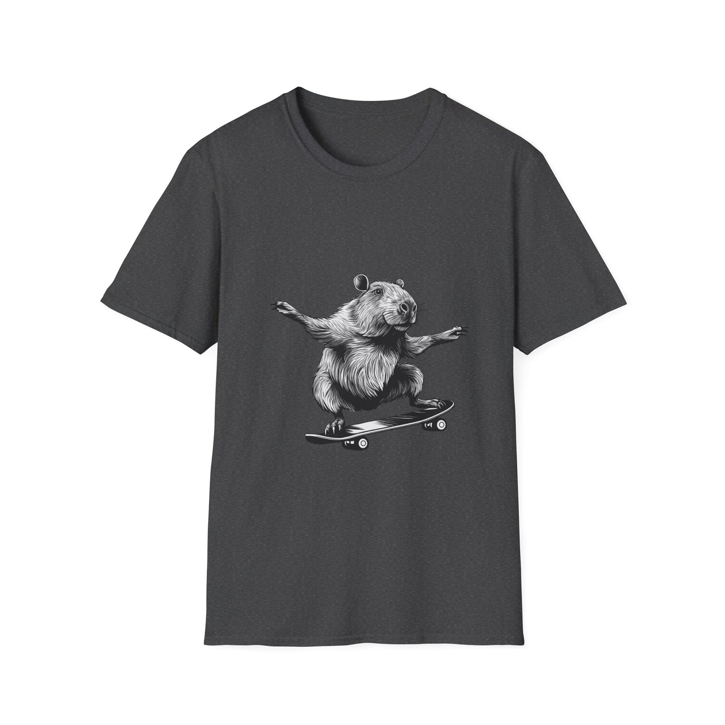 Capybara Shreddin. Unisex Softstyle T-Shirt