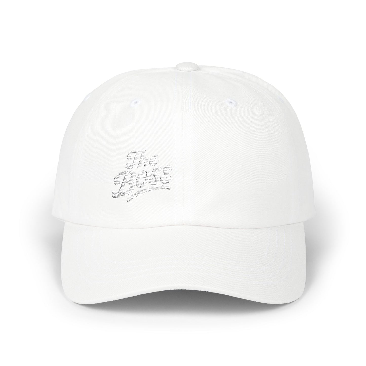 The Boss Classic Dad Hat – Embroidered Funny Statement Hat for Confident Leaders and Power Players. White Letters