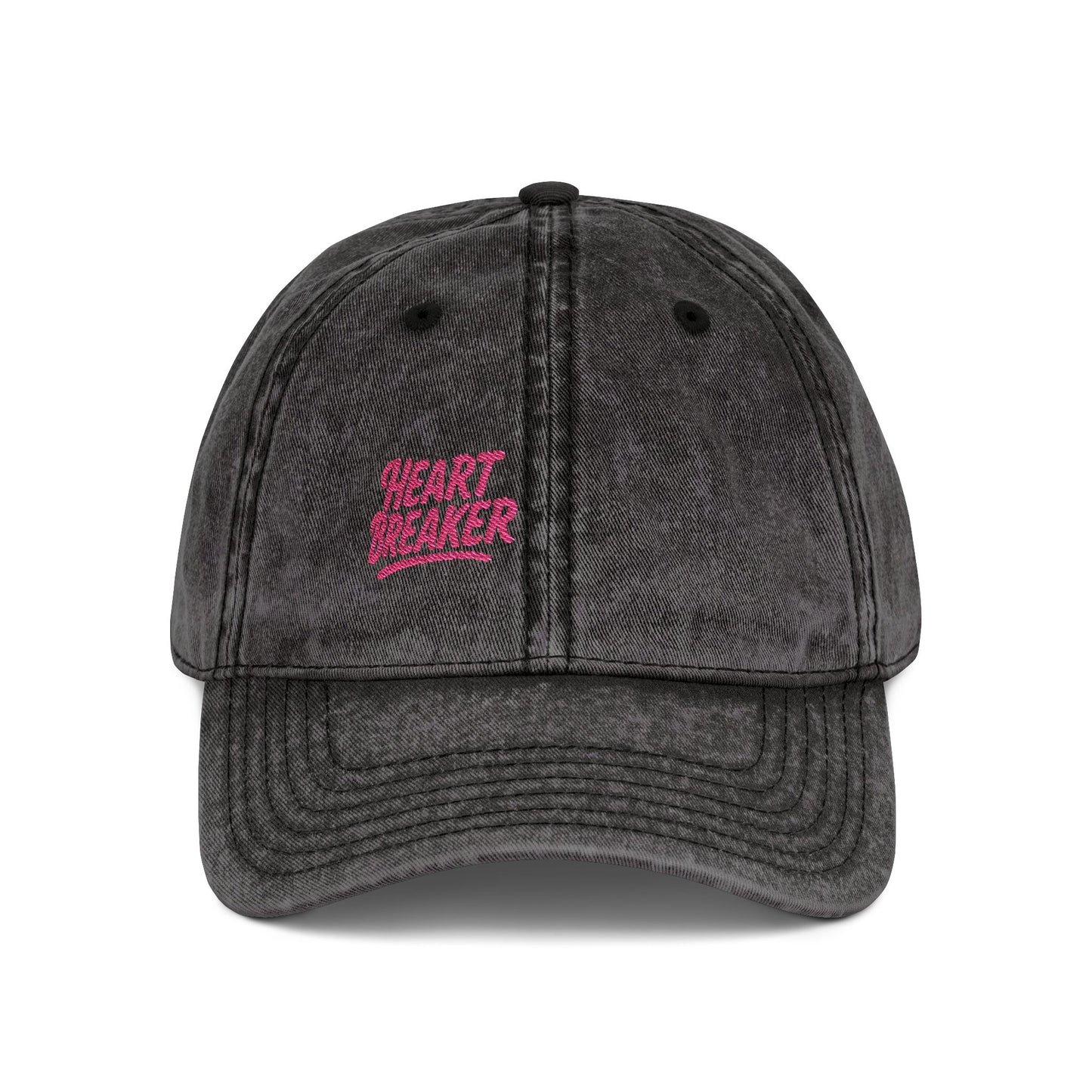 Heartbreaker Vintage Hat – Bold Baseball Hat with Retro Script and Broken Heart Design for Confident Rule-Breakers