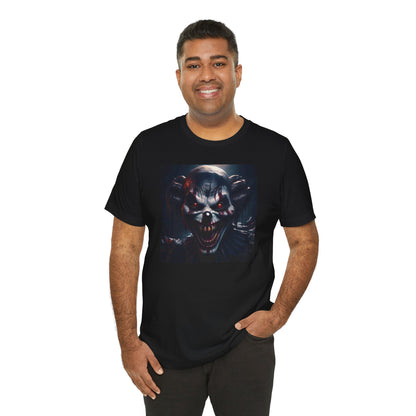 Terrifying Clown Face Halloween Shirt – Haunted Circus Horror Graphic Tee for Halloween Fright Fans