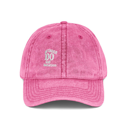 Just Under 100 Golf Vintage Hat – Embroidered Funny Golf Hat for Weekend Golfers and Casual Fairway Vibes