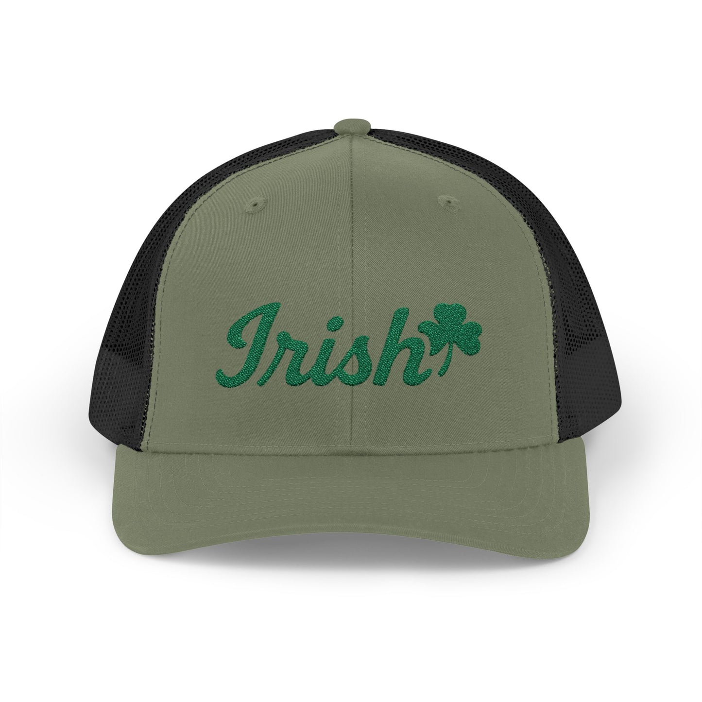 Irish Trucker Hat – Green Shamrock Hat with Script Embroidery for St. Patrick’s Day and Irish Pride