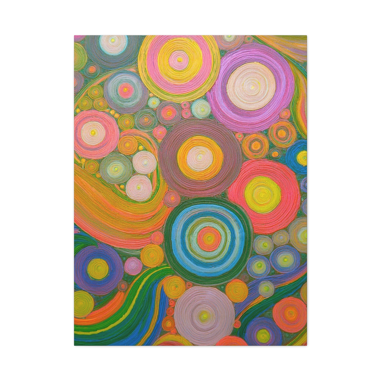 Seeing Circles Canvas Art - Vibrant Wall Decor for Home and Office