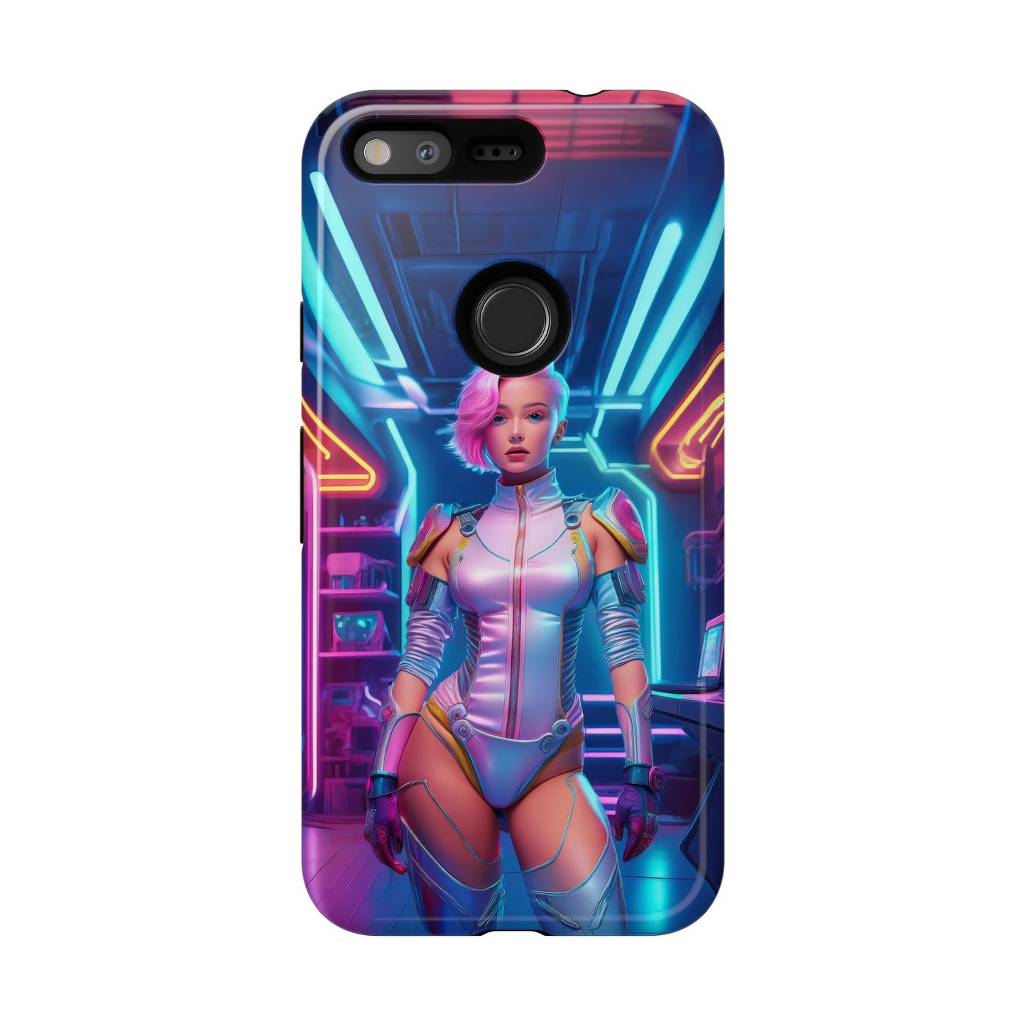 Futuristic Cyberpunk Female Cell Phone Case 002