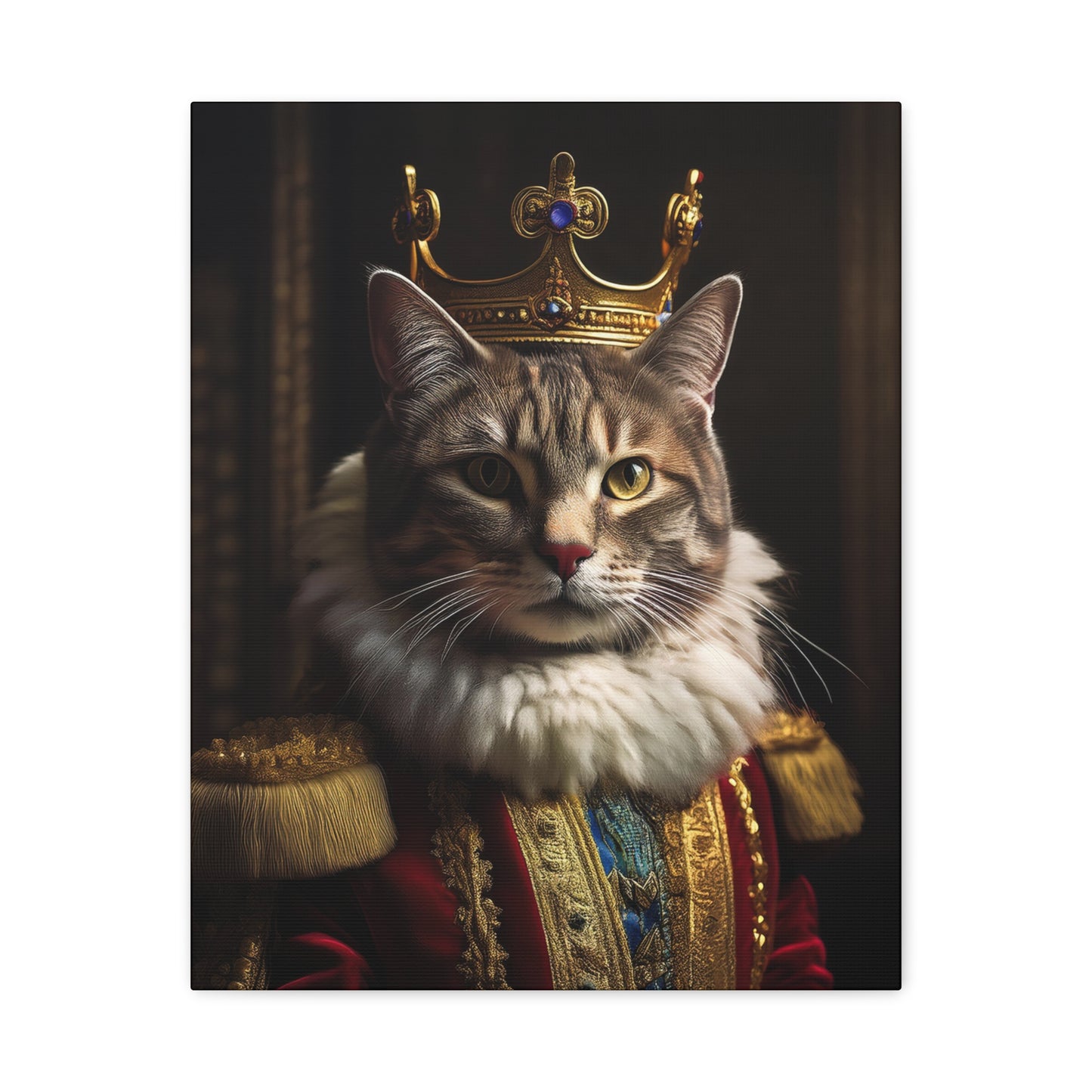 His Royal Meowjesty Canvas Art | Stretched Matte Wall Decor 001