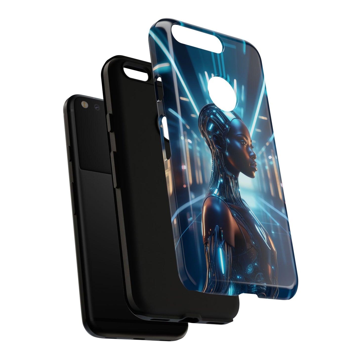 Futuristic Human Android Hybrid Cell Phone Case 003