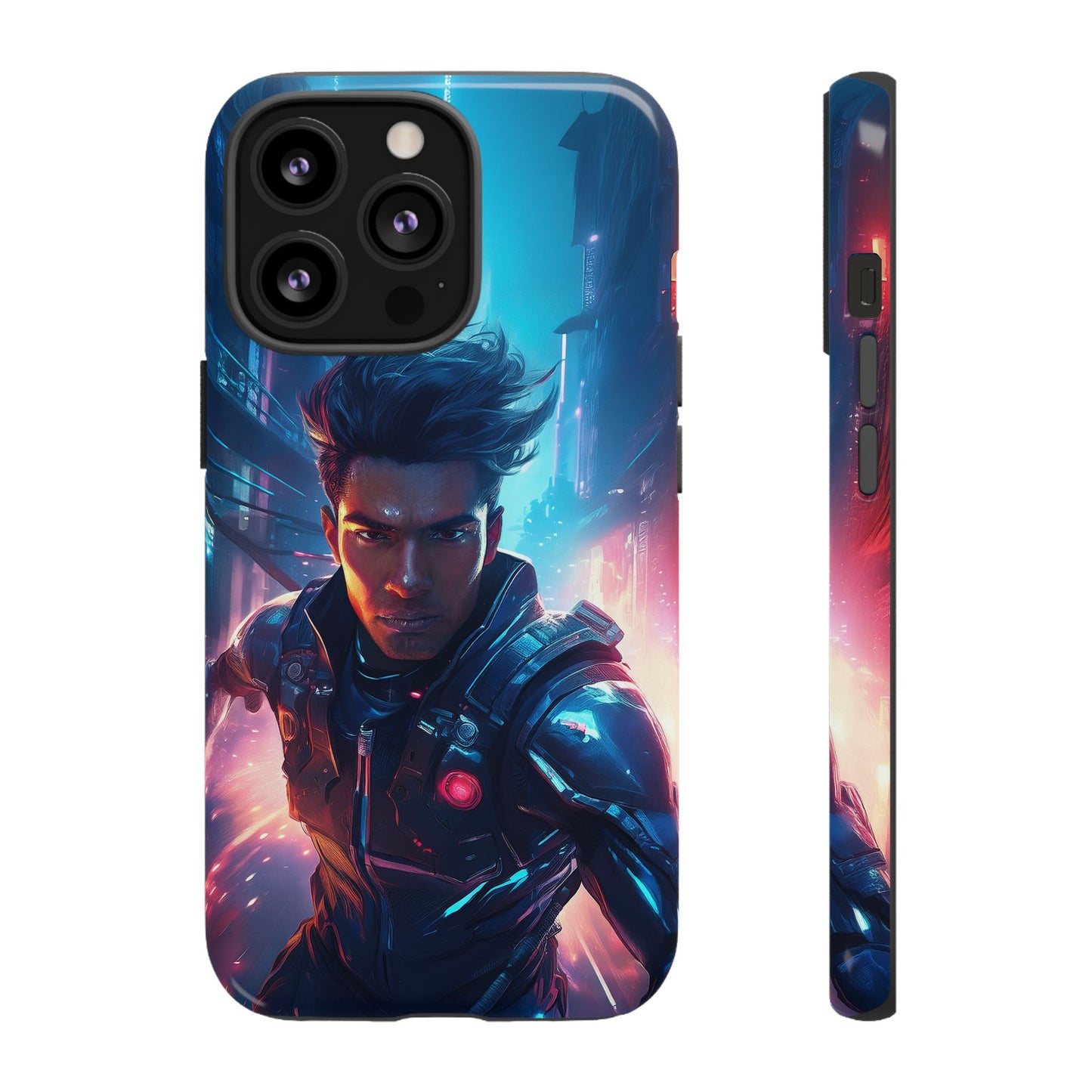 Futuristic Cyberpunk Male Cell Phone Case 017