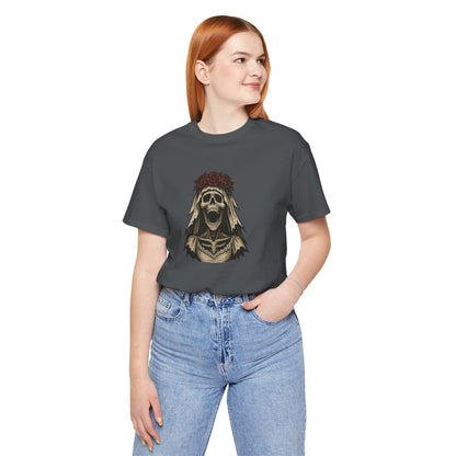 Screaming Skeleton Bride Halloween Shirt – Gothic Undead Bride Graphic Tee for Spooky Season Horror Fans