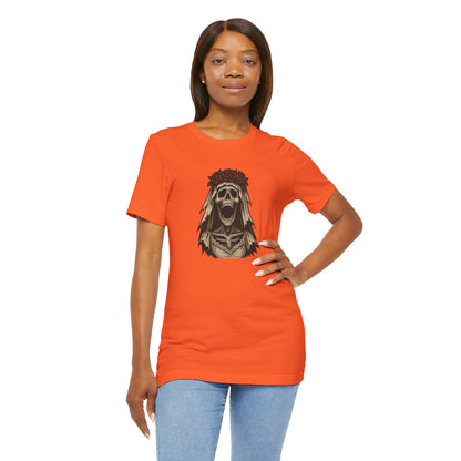 Screaming Skeleton Bride Halloween Shirt – Gothic Undead Bride Graphic Tee for Spooky Season Horror Fans