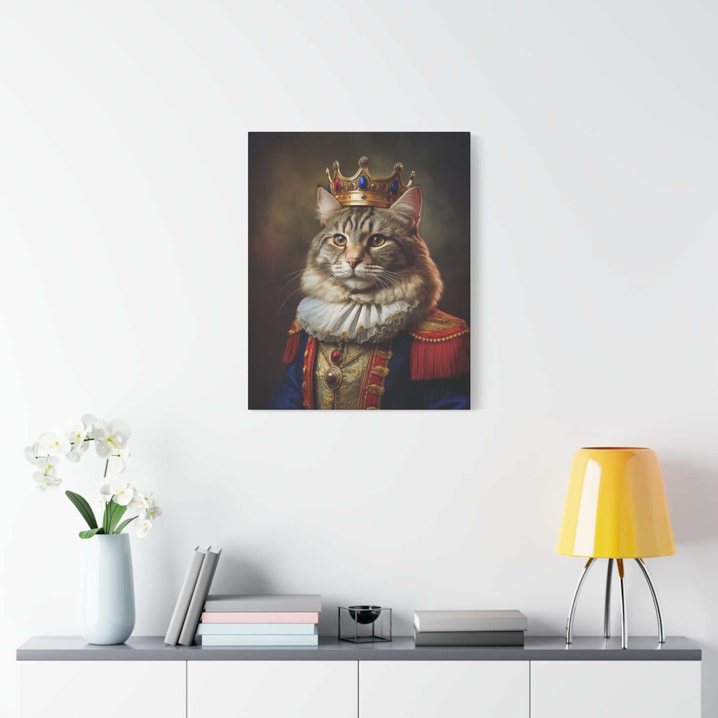 His Royal Meowjesty Canvas Art | Stretched Matte Wall Decor 003