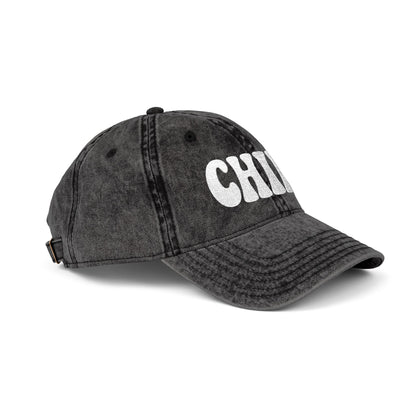 Chill Vintage Hat – Embroidered Relaxed Script Hat for Easygoing Vibes and Everyday Cool