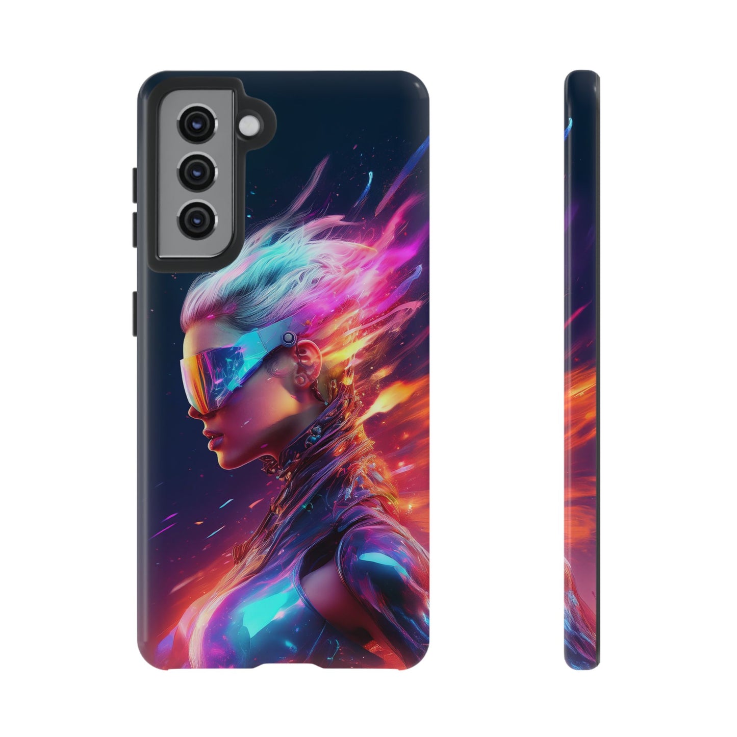 Futuristic Cyberpunk Female Cell Phone Case 025