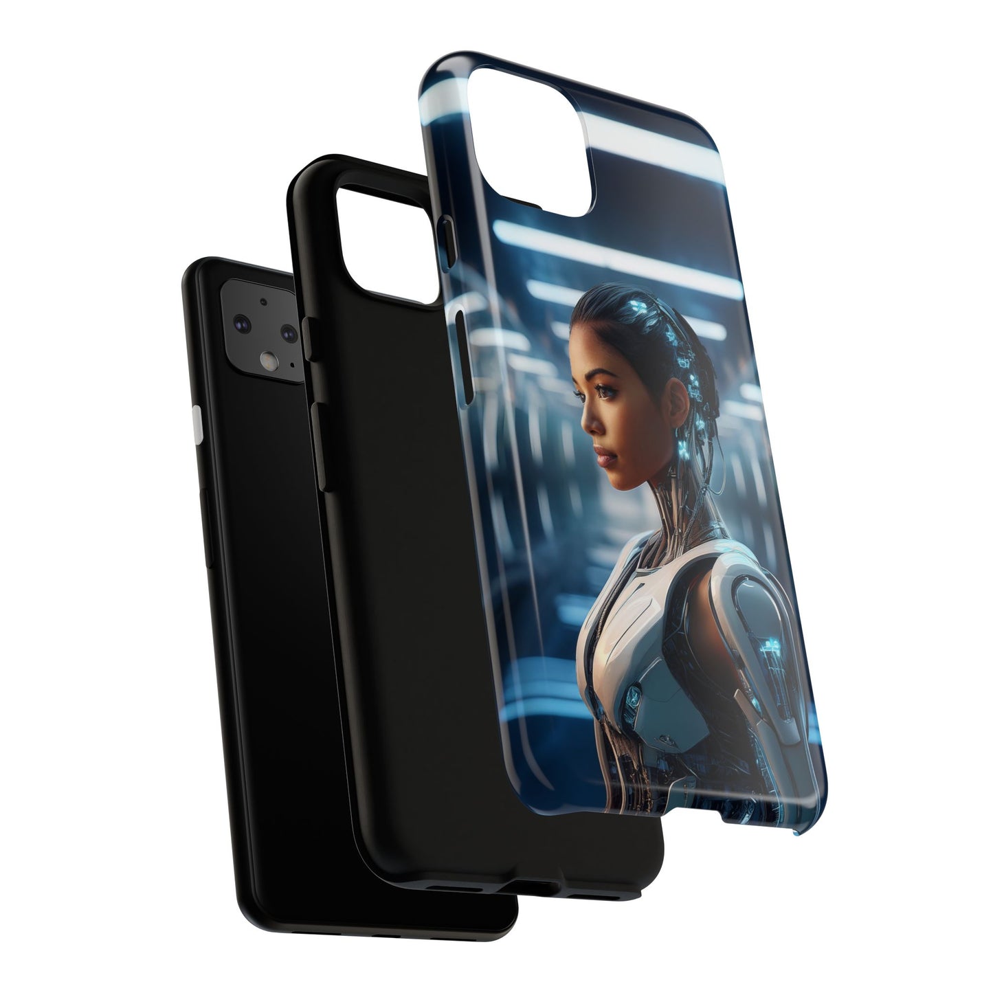 Futuristic Human Android Hybrid Cell Phone Case 002