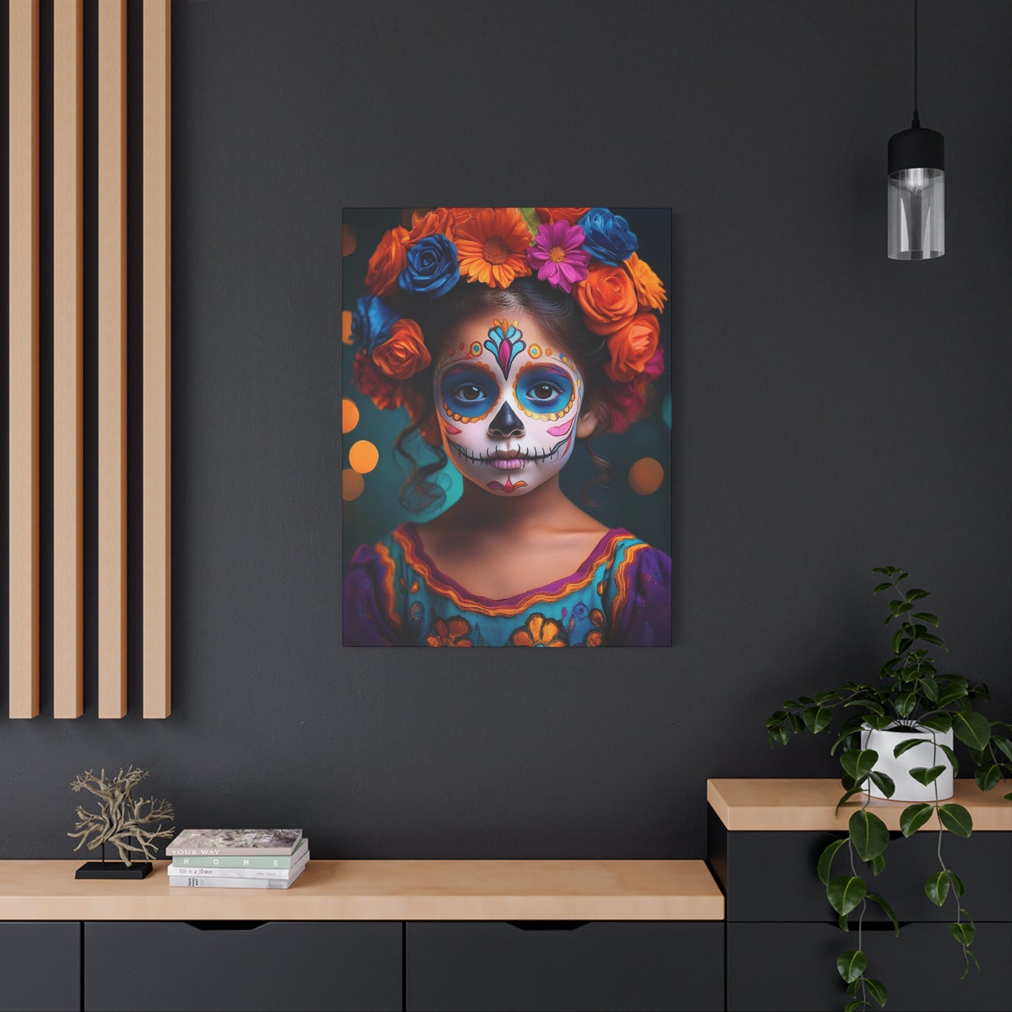 Dia de los Muertos Canvas Art | Day of the Dead - Stretched Matte Wall Decor 016