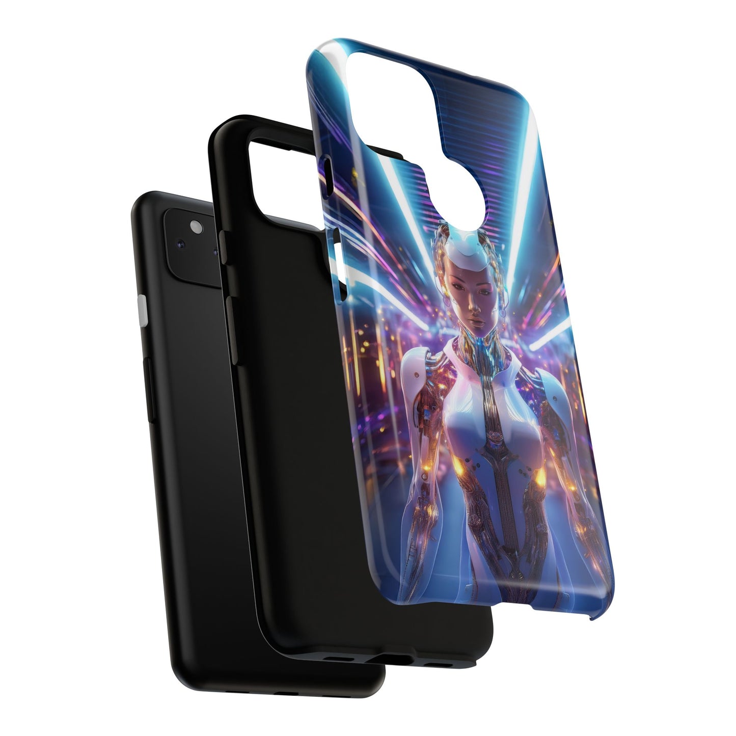 Futuristic Human Android Hybrid Cell Phone Case 007