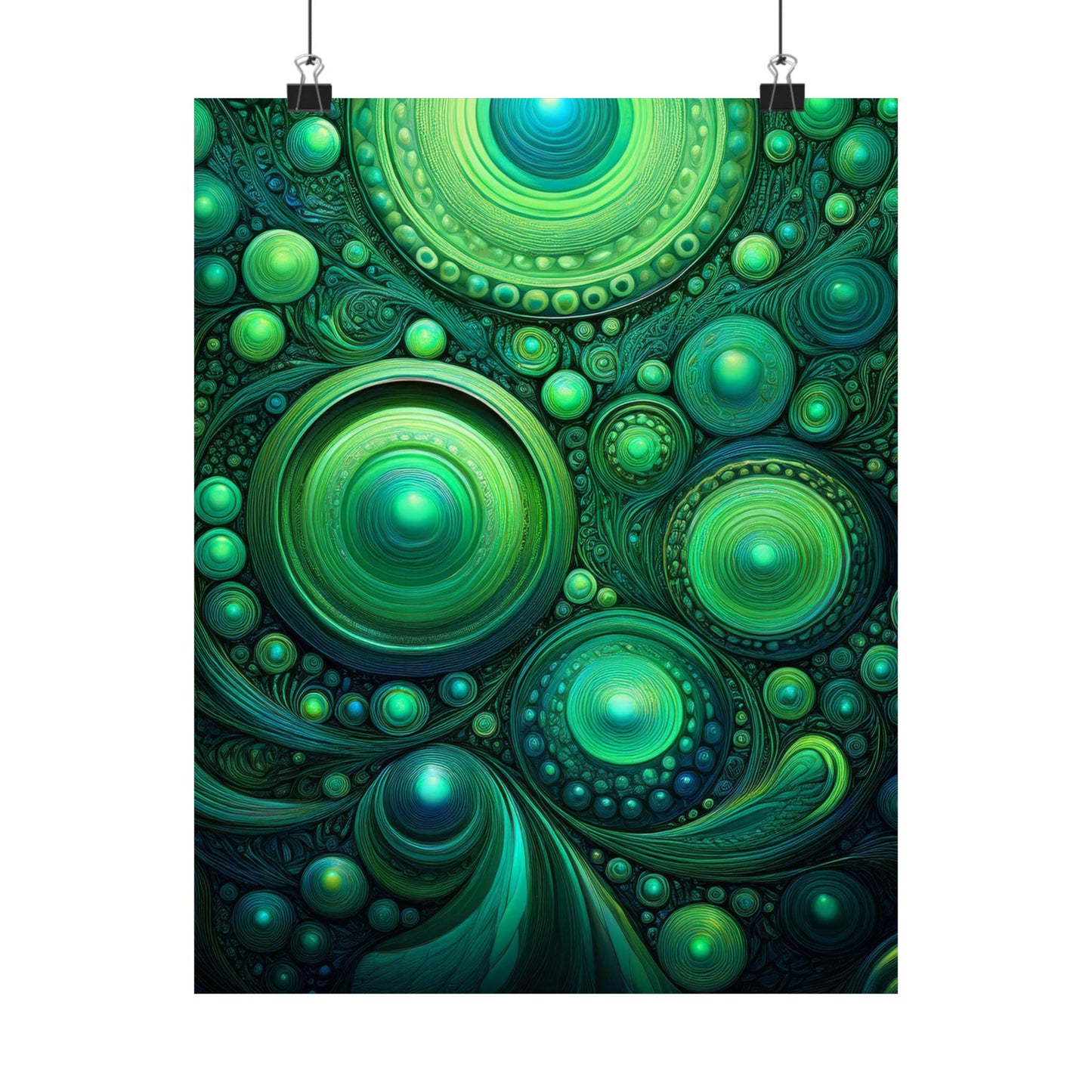 Verde Future Abstract Matte Vertical Poster - Perfect for Home Décor and Relaxation