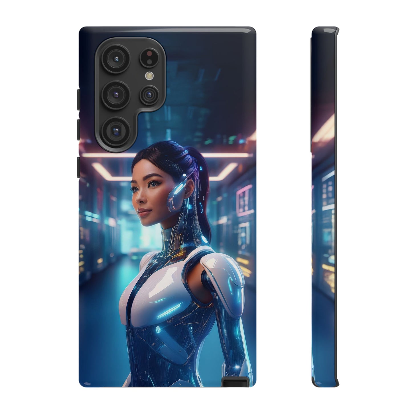 Futuristic Human Android Hybrid Cell Phone Case 005