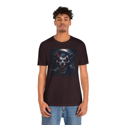 Terrifying Clown Face Halloween Shirt – Haunted Circus Horror Graphic Tee for Halloween Fright Fans