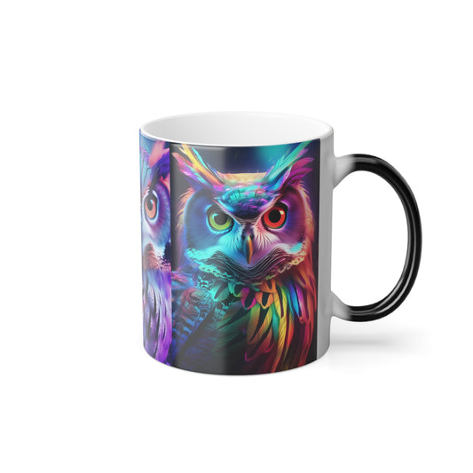 Colorful Owls Color Morphing Mug, 11oz