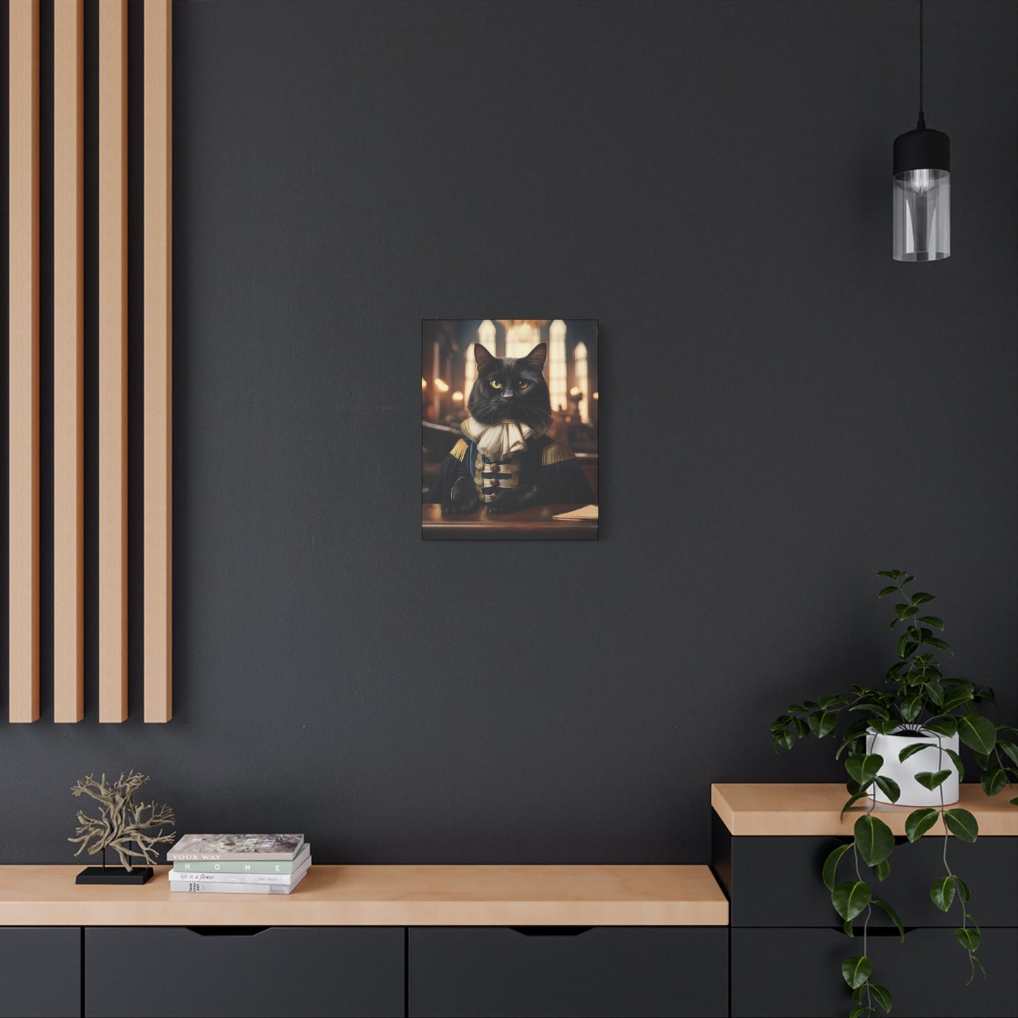 Judge Whiskers Canvas Art | Stretched Matte Wall Decor