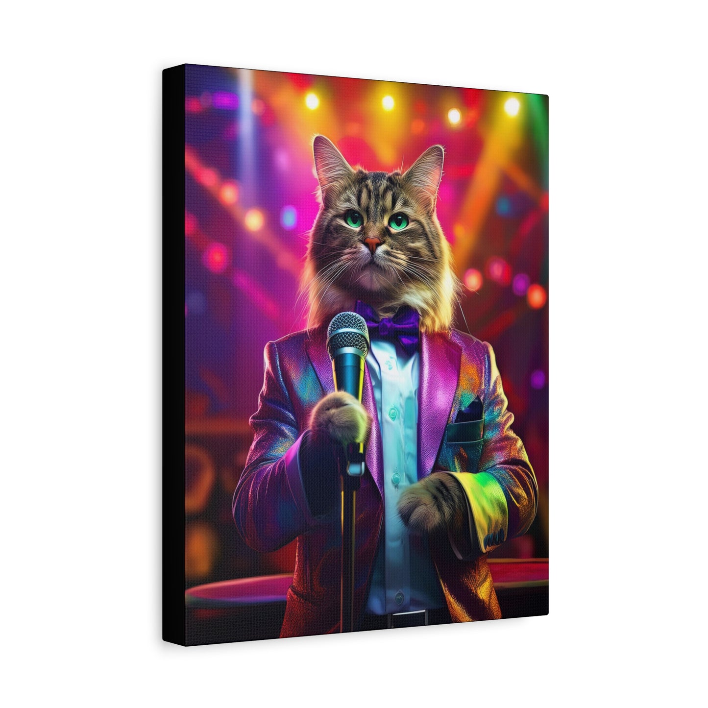 Purr-fectly Cool Lounge Cat Canvas Art | Stretched Matte Wall Decor 005