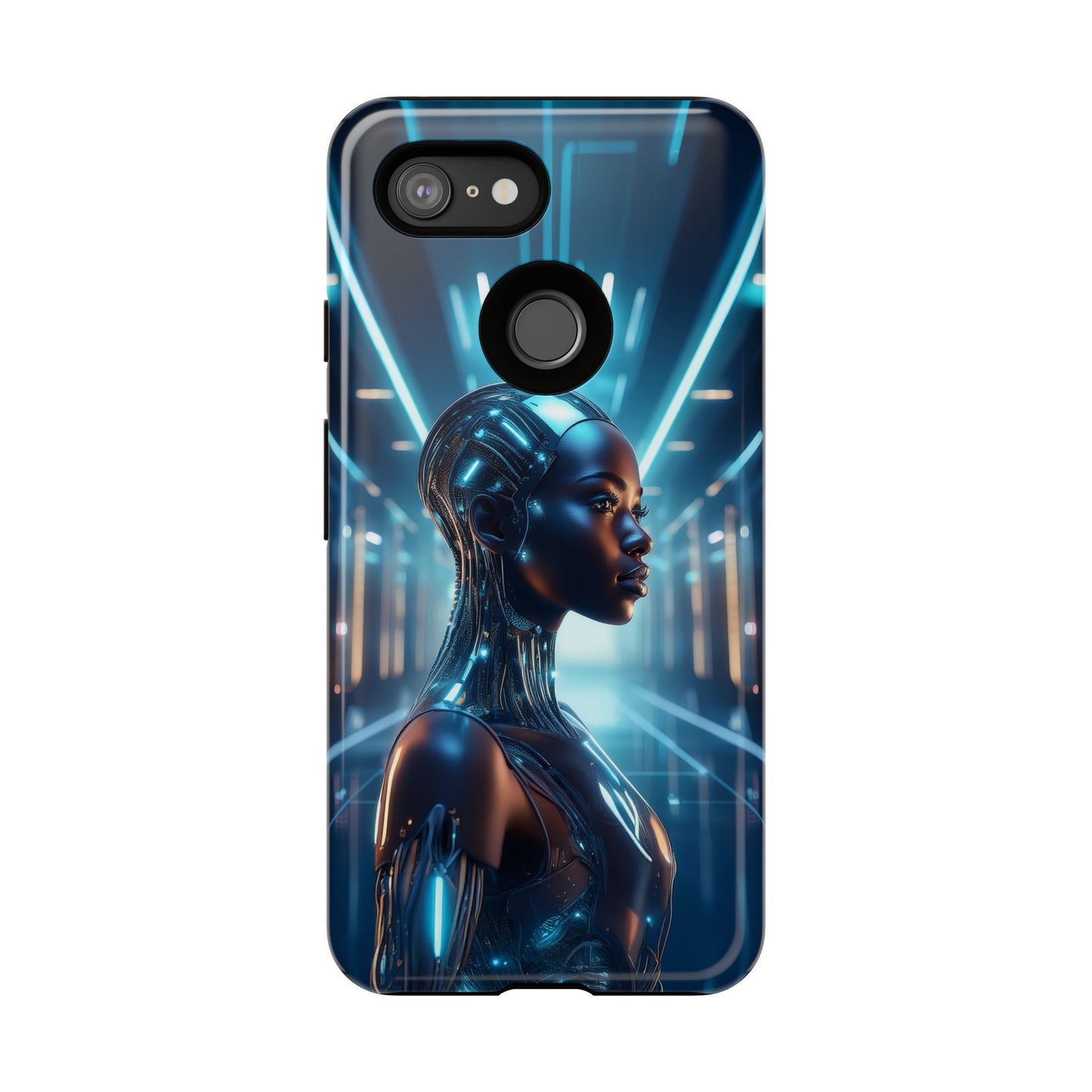 Futuristic Human Android Hybrid Cell Phone Case 003