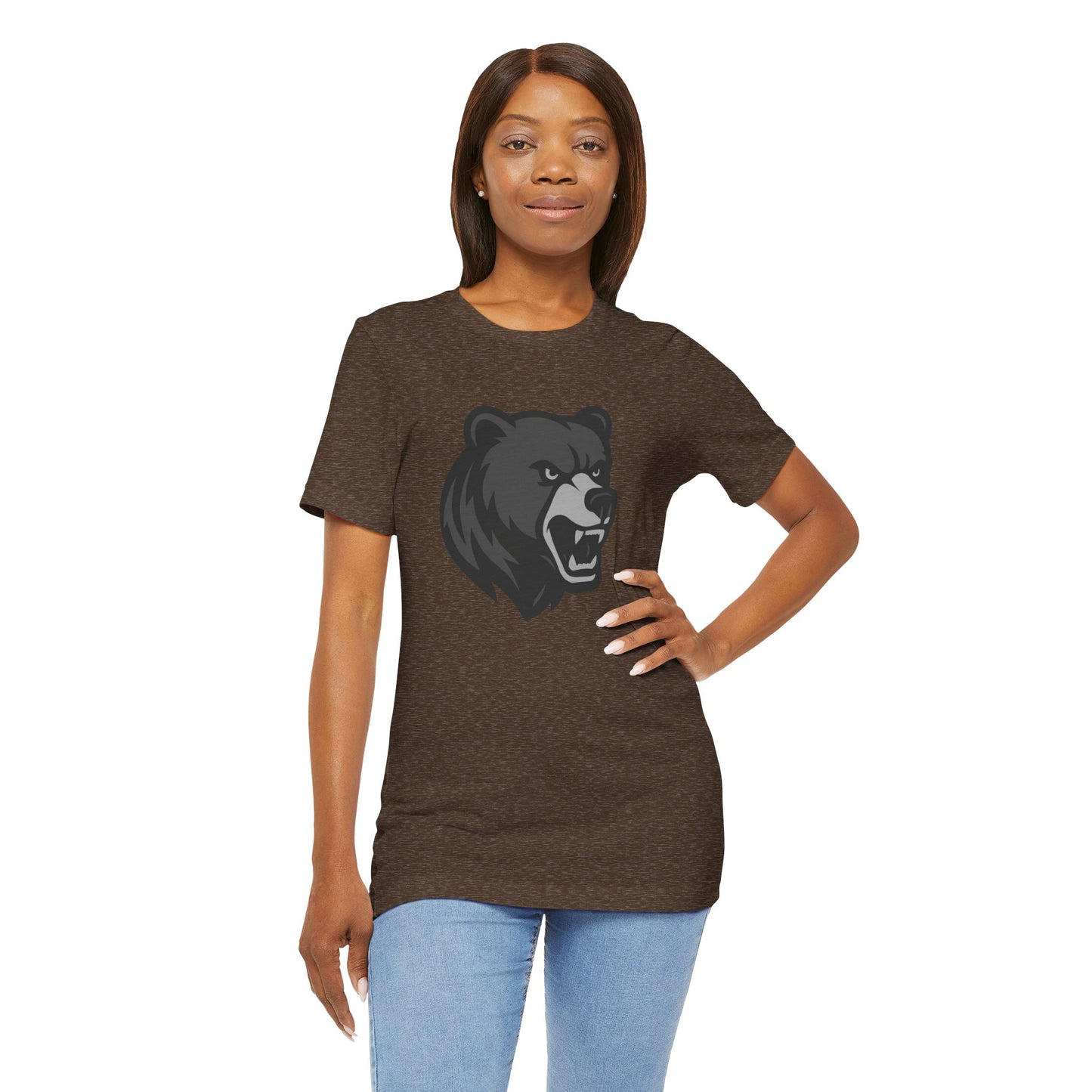 Ferocious Bear Head Graphic Tee Dark Theme – Bold Vector Design for Strong Personalities