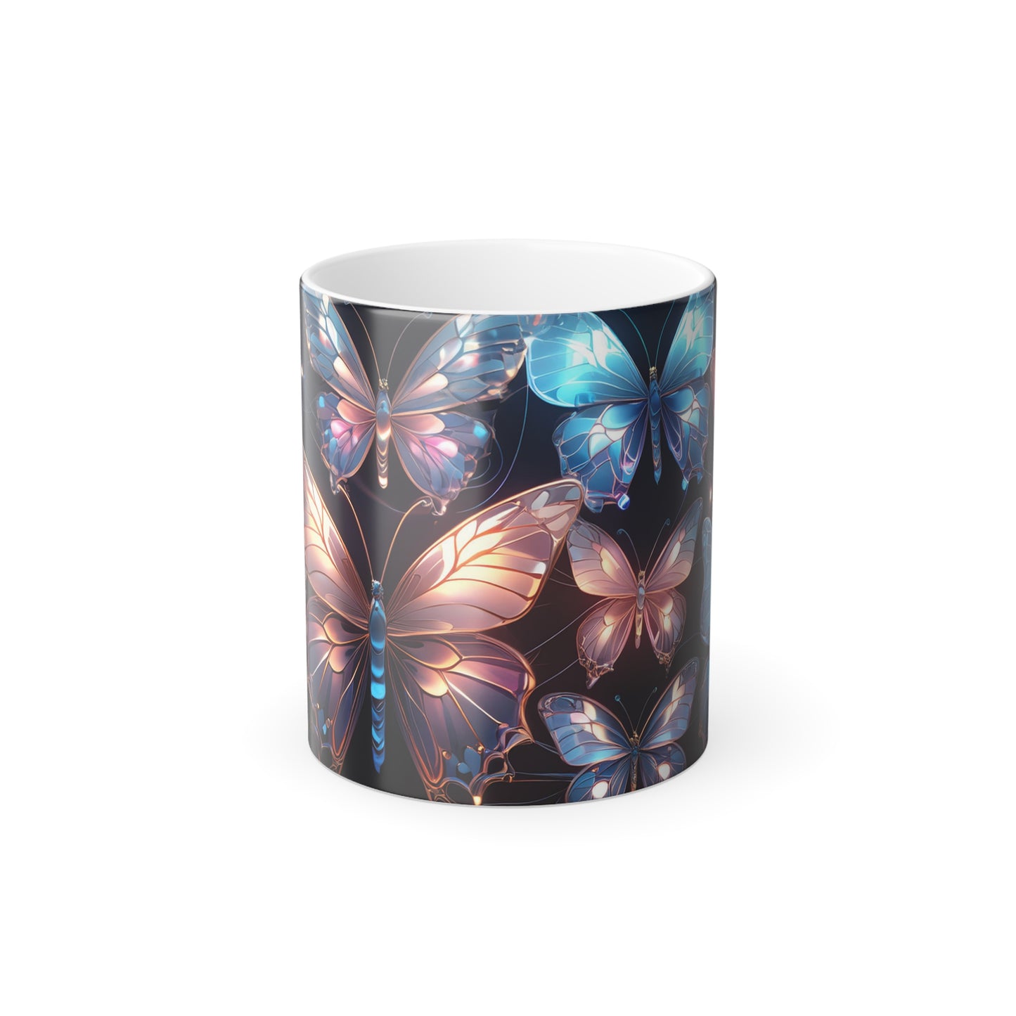 Glass Butterflies Color Morphing Mug, 11oz