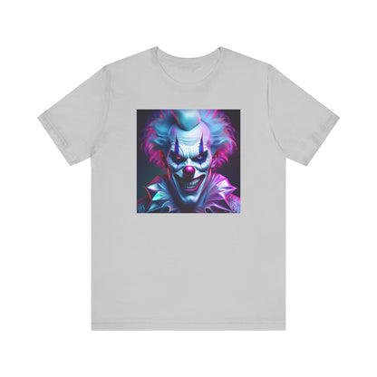 Scary Clown Halloween Shirt – Creepy Evil Clown Face Graphic Tee for Horror Fans. Unisex Jersey Short Sleeve Tee