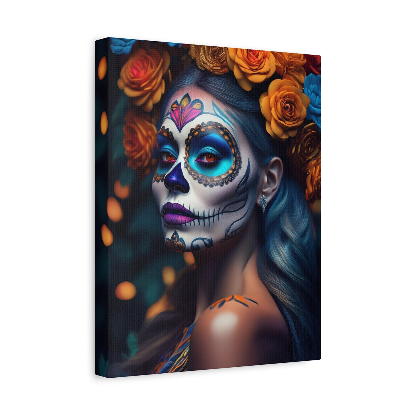 Dia de los Muertos Canvas Art | Day of the Dead - Stretched Matte Wall Decor 003