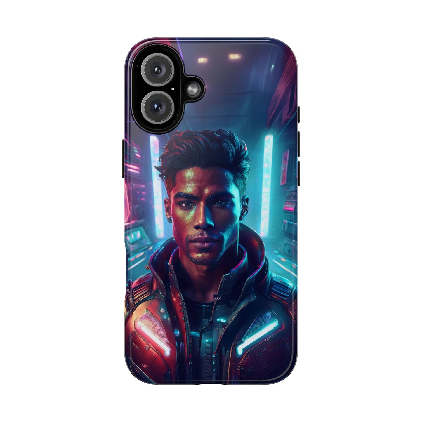 Futuristic Cyberpunk Male Cell Phone Case 007